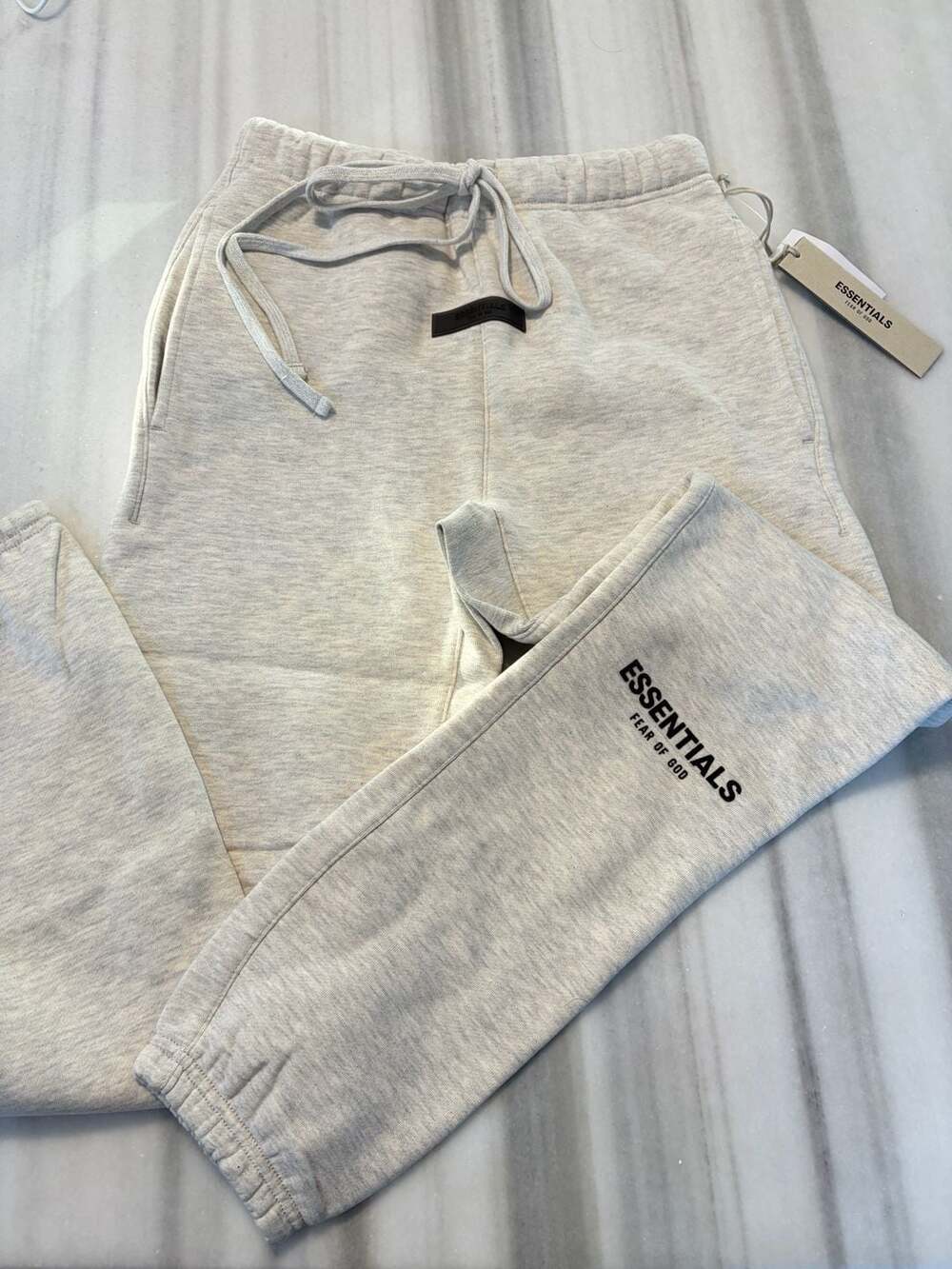 Fear of God Essentials Sweatpants Size XXS Light Oatmeal Grey